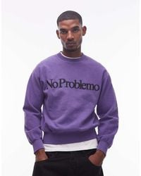 No Problemo - Sweatshirt Van Omgekeerd Fleece En Katoen Met Logo - Lyst