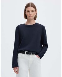 SELECTED - Essential Boxy Fit Crew Neck Long Sleeve T-shirt - Lyst