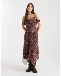 Miss Selfridge - Cowl Neck Maxi Dress - Lyst