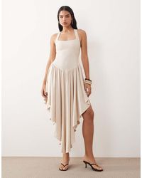 ASOS - Wide Halter Neck Maxi Dress - Lyst