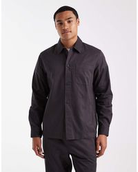 New Look - Camicia Morbida Al Tatto Scuro - Lyst