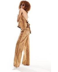 Lioness - Wide Leg Jeans Co-ord - Lyst