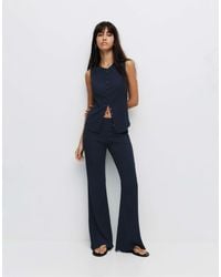 Pull&Bear - – gerade geschnittene hose aus crêpe - Lyst