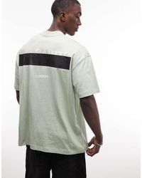 AllSaints - Redact Oversized Embroidered Logo T-shirt With Back Print - Lyst