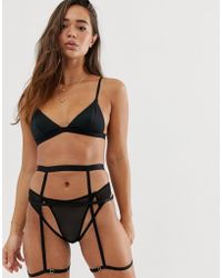 ASOS Strappy Leg Harness Suspender - Black