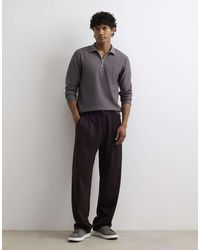 River Island - Muscle Fit Cotton Textured Polo Shirt - Lyst