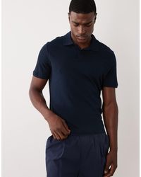 Mango - Linen Mix Poloshirt - Lyst