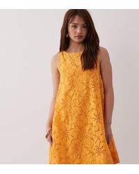 ASOS - Asos Design Petite Lace Shift Mini Dress - Lyst