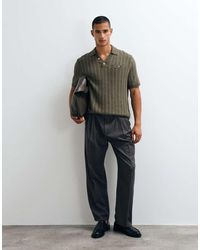 Abercrombie & Fitch - Knitted Button-up Polo Shirt - Lyst