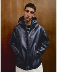 Bershka - Leather Effect Jacket Out Of Core - Lyst