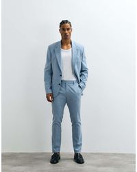 ASOS - Linen Blend Skinny Suit Trousers - Lyst