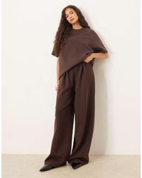 ASOS - Interlock Wide Leg jogger With Pocket Detail - Lyst