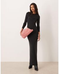 Mango Long Dress With Embroidered Spheres in Natural | Lyst