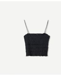 Bershka - – blonde – trägerloses oberteil aus spitze - Lyst