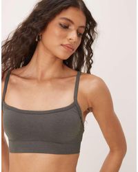 Tala - Reggiseno Sportivo Modellante A Fascia Verde Oliva Scuro Senza Cuciture - Lyst