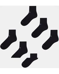 New Balance - Pack De 6 Calcetines Tobilleros Negros Performance De - Lyst
