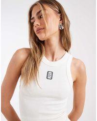 Lacoste - Geribbeld Hemdje Met Logo - Lyst