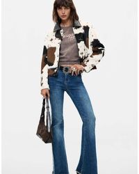 Desigual - Animal Print Faux Fur Jacket - Lyst