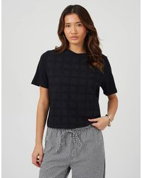 Brave Soul - Cotton Crew Neck T-Shirt With Embroidered Detail - Lyst