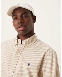 Polo Ralph Lauren - Icon Logo Stripe Stretch Poplin Shirt Custom Fit - Lyst