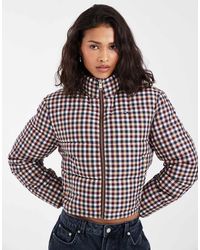 Tommy Hilfiger - Flag Logo Cropped Zip Up Puffer Jacket - Lyst