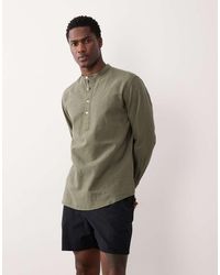 Jack & Jones - Linen Blend Overhead Shirt - Lyst