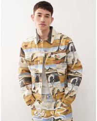 ICECREAM - Dreamscape All Over Printed Denim Trucker Jacket Co-ord - Lyst