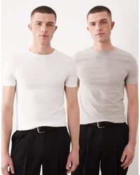 ASOS - Set Van 2 Basic Muscle-Fit T-Shirts - Lyst