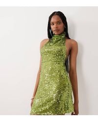 ASOS Asos Design Curve Disc Sequin Cami Mini Dress in Black | Lyst UK