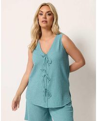 Yours Clothing - Textured Bow Waistcoat - Lyst