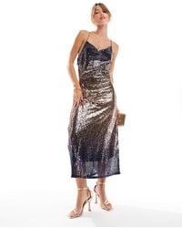 ONLY - – pailletten-midikleid mit farbverlauf - Lyst