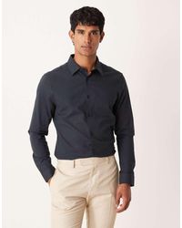 ASOS - Easy Iron Royal Oxford Slim Shirt - Lyst