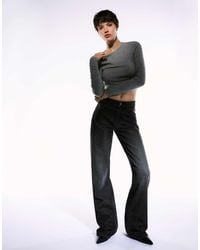 Bershka - – gerade geschnittene jeans - Lyst