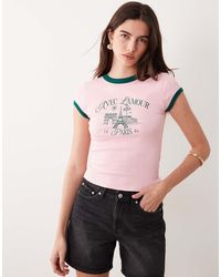 ASOS - Ringer Baby Tee With L'Amour Paris Graphic - Lyst