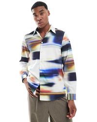 Paul Smith - Overhemd Met Lange Mouwen En Vervaagde Print - Lyst
