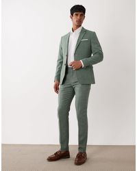 SELECTED - Linen Mix Slim Fit Trousers - Lyst