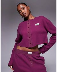 ASOS - Weekend Collective Co-ord Waffle Button Top With Nylon - Lyst