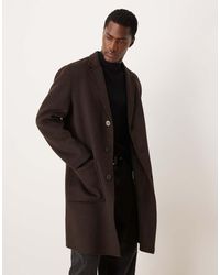 Mango - Wool Mix Long Line Coat With Front Pockets - Lyst