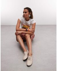 ASOS - Myriad Premium Lace-up Flat Shoes - Lyst