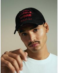Bershka - Distressed Print Cap - Lyst