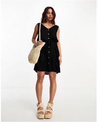 Vero Moda - Button Through Sleeveless Mini Dress - Lyst