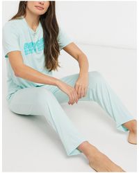 Adolescent Clothing Baby Girl Pant Pyjama Set-blue