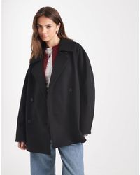 ASOS - Oversized Mid Length Pea Coat - Lyst
