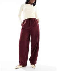 ASOS - Pull On Barrel Leg Cord Trousers - Lyst