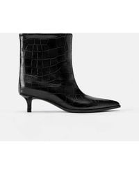Pull&Bear - Stiefeletten mit strukturiertem absatz - Lyst