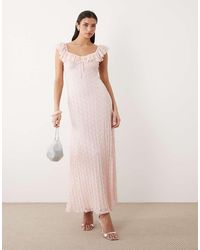 Gina Tricot - Frill Lace Maxi Dress - Lyst