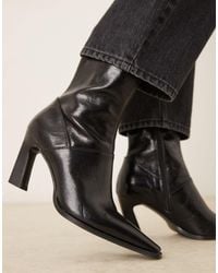ASOS - Estella - bottines en cuir à pointe effilée - Lyst