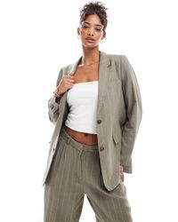 Vero Moda - Linen Touch Oversized Blazer - Lyst
