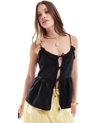 Vero Moda - Tie Front Cami Top - Lyst