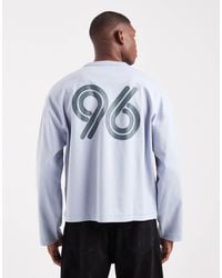 ASOS - Premium Heavyweight 330Gsm Boxy Oversized Long Sleeve T-Shirt With Number Graphic - Lyst